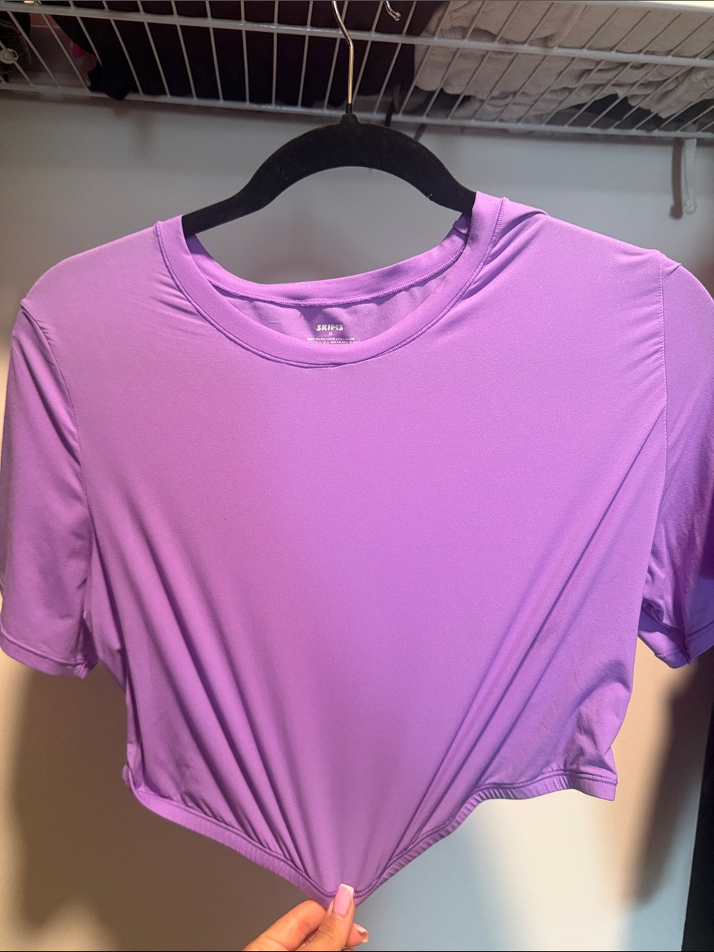 SKIMS purple crop top